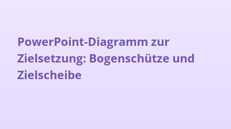PowerPoint-Diagramm zur Zielsetzung: Bogenschütze und Zielscheibe