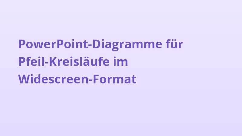 PowerPoint-Diagramme für Pfeil-Kreisläufe im Widescreen-Format