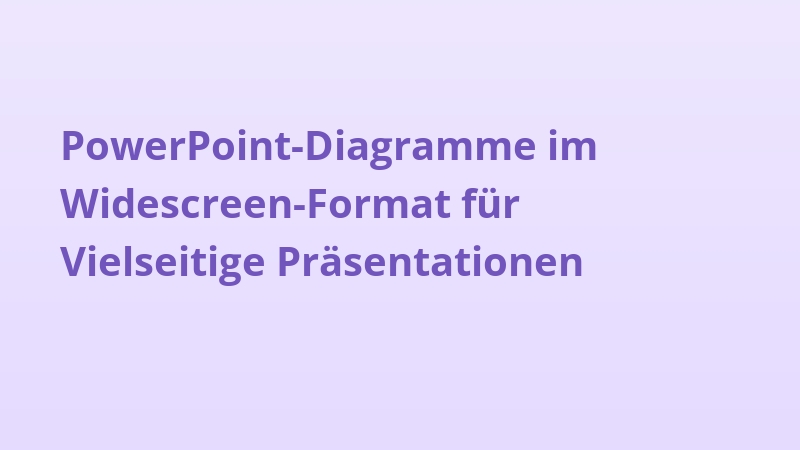 PowerPoint-Diagramme im Widescreen-Format für Vielseitige Präsentationen