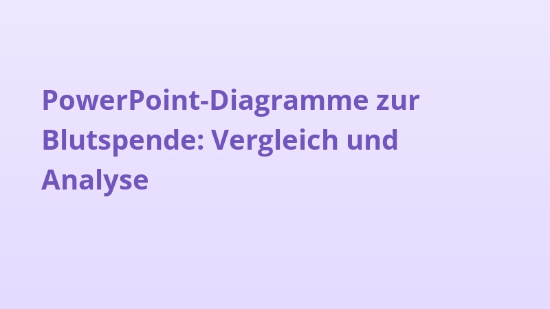 PowerPoint-Diagramme zur Blutspende: Vergleich und Analyse