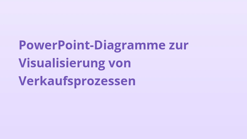 PowerPoint-Diagramme zur Visualisierung von Verkaufsprozessen