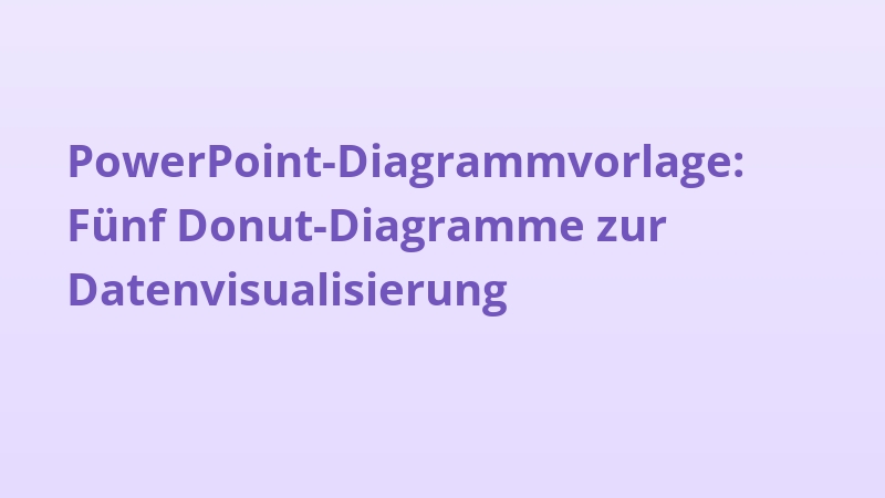PowerPoint-Diagrammvorlage: Fünf Donut-Diagramme zur Datenvisualisierung