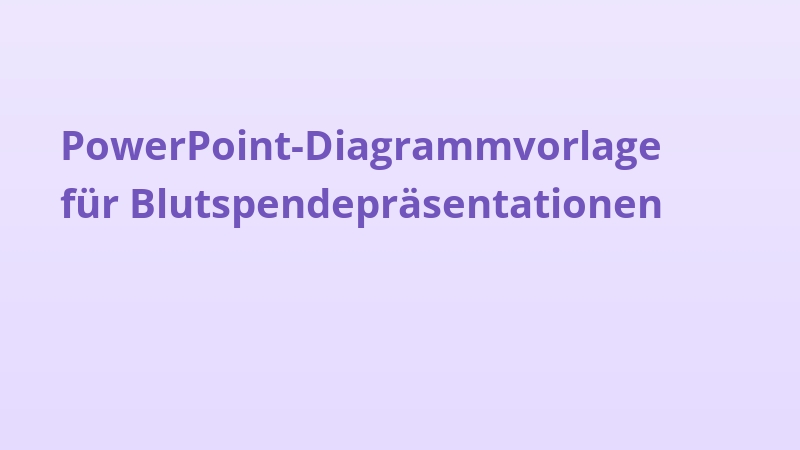 PowerPoint-Diagrammvorlage für Blutspendepräsentationen