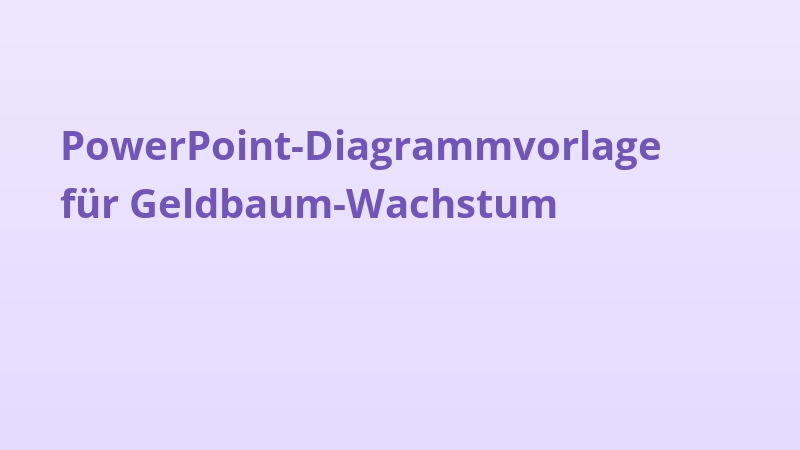 PowerPoint-Diagrammvorlage für Geldbaum-Wachstum