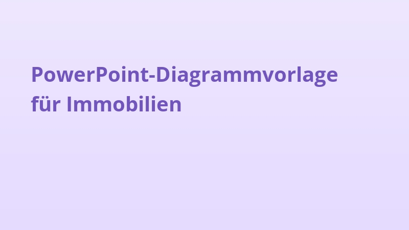 PowerPoint-Diagrammvorlage für Immobilien