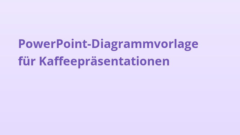PowerPoint-Diagrammvorlage für Kaffeepräsentationen