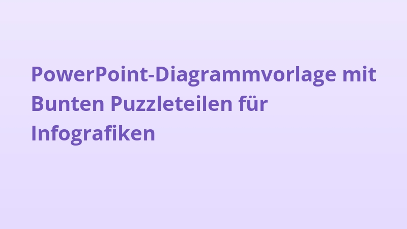 PowerPoint-Diagrammvorlage mit Bunten Puzzleteilen für Infografiken