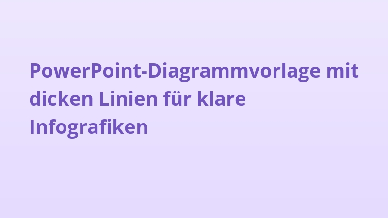 PowerPoint-Diagrammvorlage mit dicken Linien für klare Infografiken