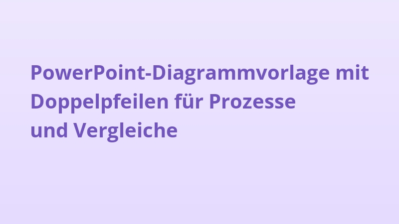 PowerPoint-Diagrammvorlage mit Doppelpfeilen für Prozesse und Vergleiche