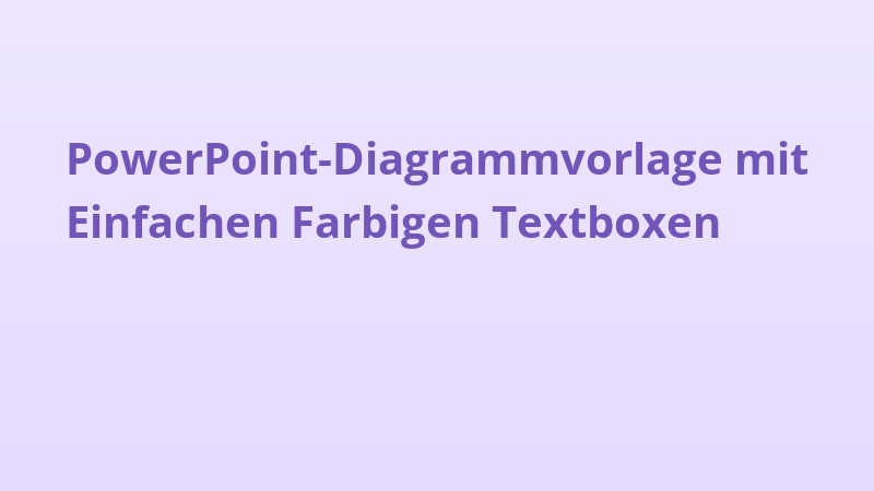 PowerPoint-Diagrammvorlage mit Einfachen Farbigen Textboxen