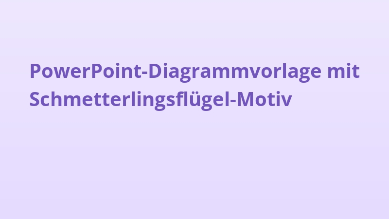 PowerPoint-Diagrammvorlage mit Schmetterlingsflügel-Motiv
