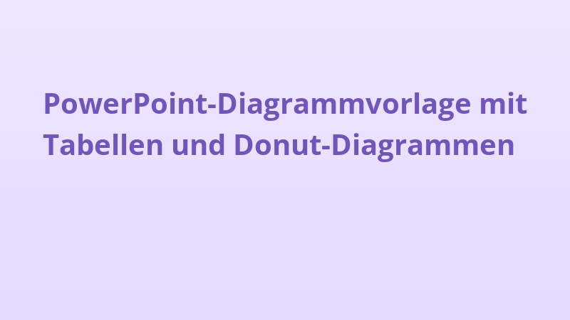 PowerPoint-Diagrammvorlage mit Tabellen und Donut-Diagrammen