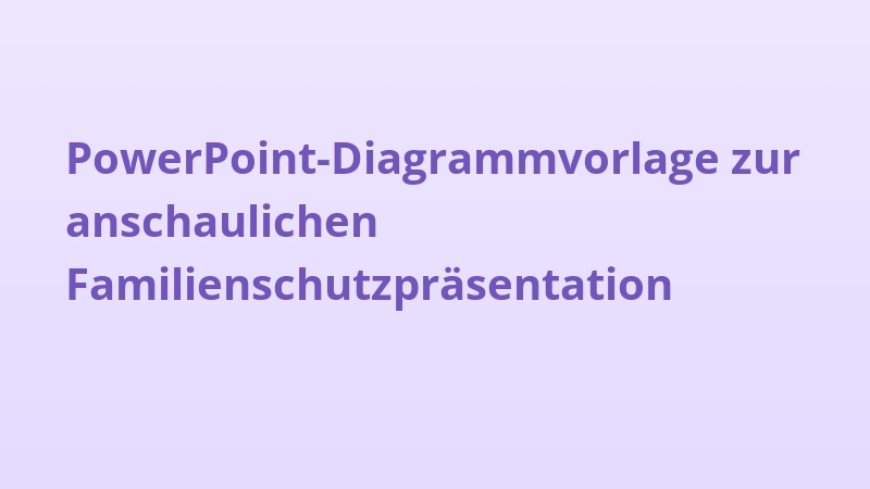 PowerPoint-Diagrammvorlage zur anschaulichen Familienschutzpräsentation