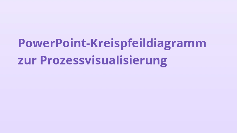 PowerPoint-Kreispfeildiagramm zur Prozessvisualisierung