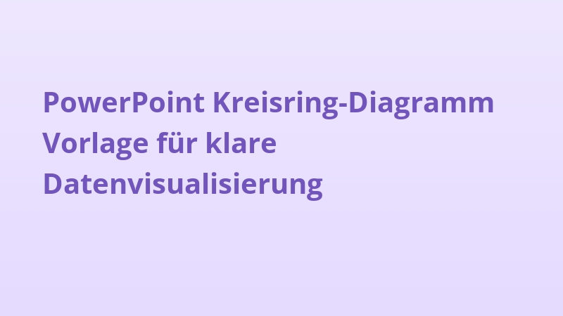 PowerPoint Kreisring-Diagramm Vorlage für klare Datenvisualisierung