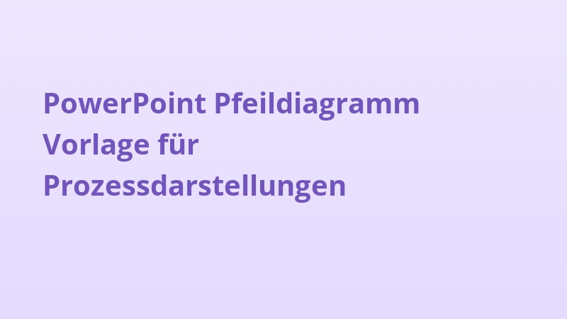 PowerPoint Pfeildiagramm Vorlage für Prozessdarstellungen