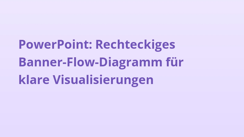 PowerPoint: Rechteckiges Banner-Flow-Diagramm für klare Visualisierungen