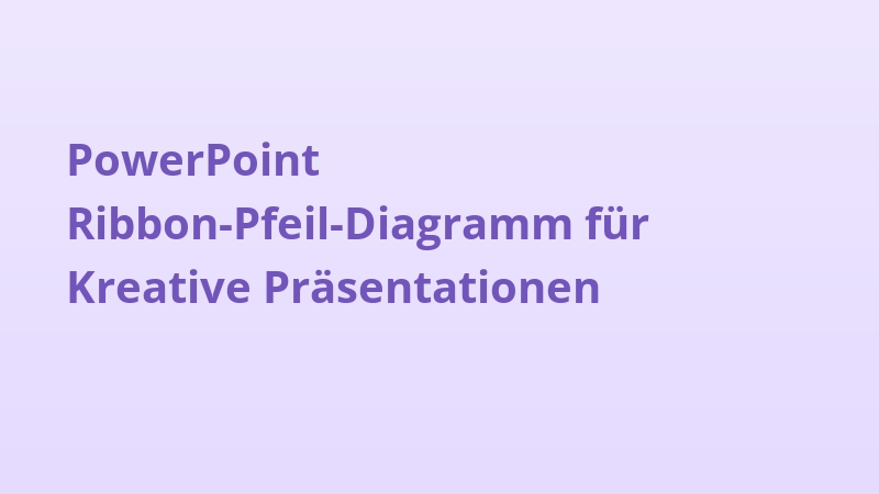 PowerPoint Ribbon-Pfeil-Diagramm für Kreative Präsentationen