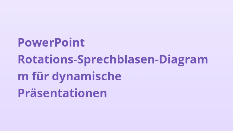 PowerPoint Rotations-Sprechblasen-Diagramm für dynamische Präsentationen