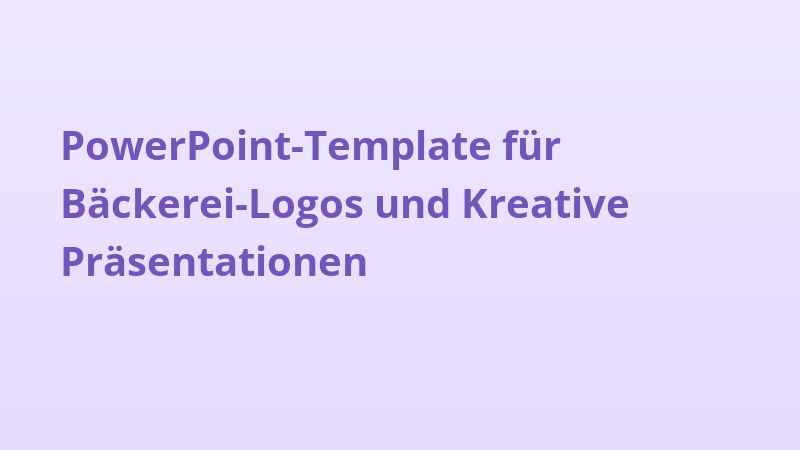 PowerPoint-Template für Bäckerei-Logos und Kreative Präsentationen