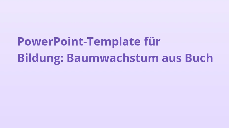 PowerPoint-Template für Bildung: Baumwachstum aus Buch