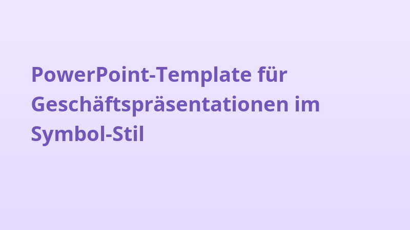 PowerPoint-Template für Geschäftspräsentationen im Symbol-Stil