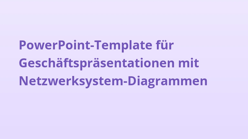 PowerPoint-Template für Geschäftspräsentationen mit Netzwerksystem-Diagrammen