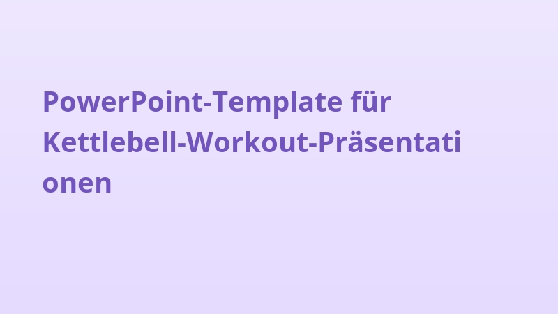 PowerPoint-Template für Kettlebell-Workout-Präsentationen