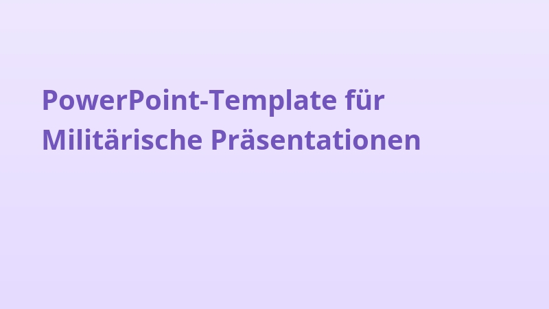 PowerPoint-Template für Militärische Präsentationen