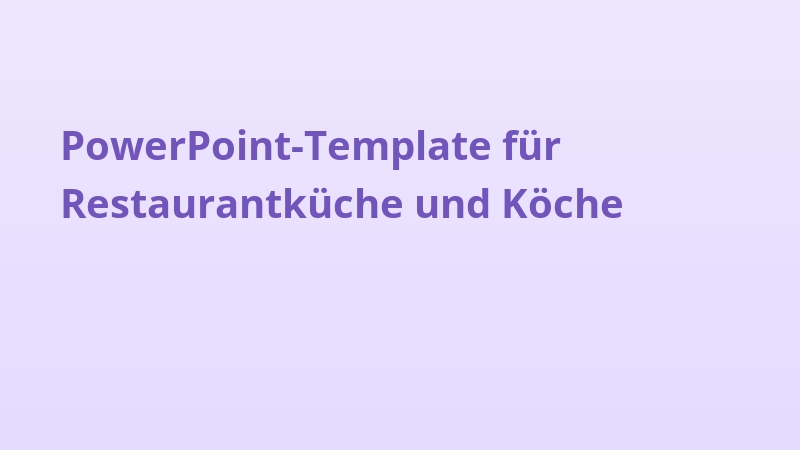 PowerPoint-Template für Restaurantküche und Köche