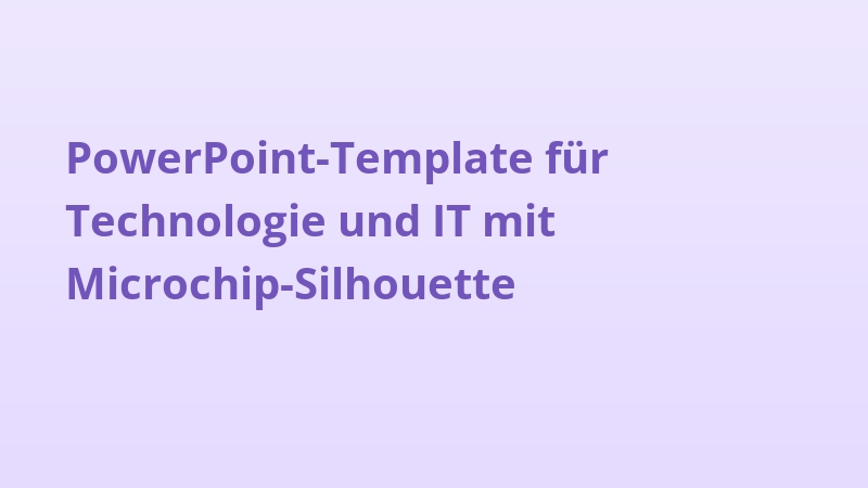 PowerPoint-Template für Technologie und IT mit Microchip-Silhouette