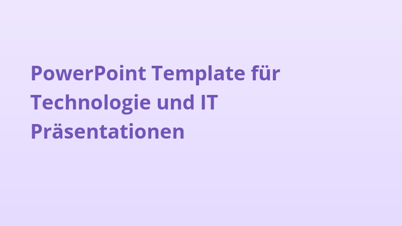 PowerPoint Template für Technologie und IT Präsentationen