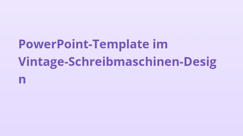 PowerPoint-Template im Vintage-Schreibmaschinen-Design