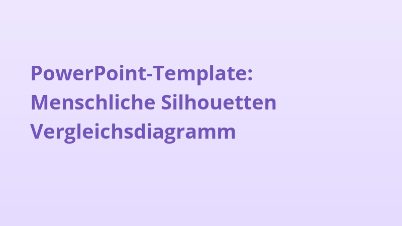 PowerPoint-Template: Menschliche Silhouetten Vergleichsdiagramm