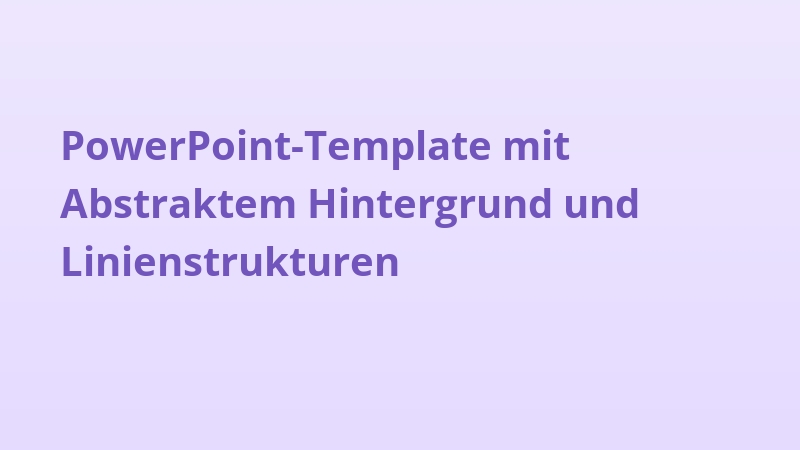 PowerPoint-Template mit Abstraktem Hintergrund und Linienstrukturen