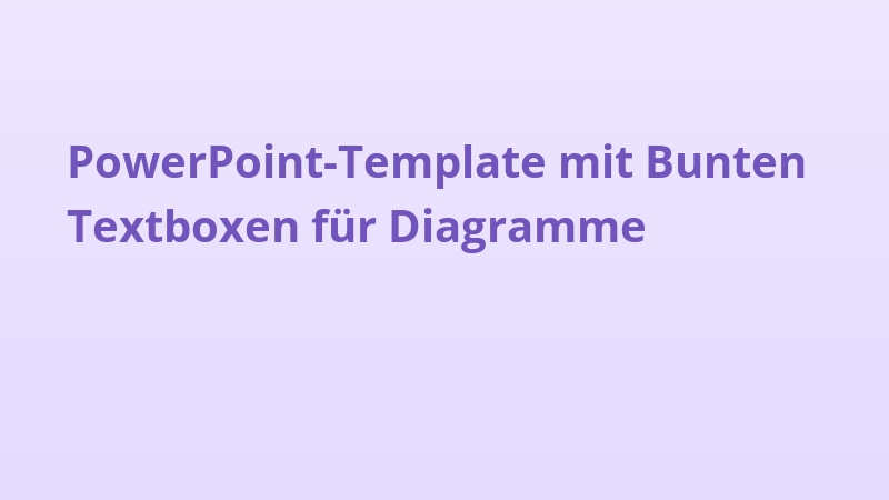 PowerPoint-Template mit Bunten Textboxen für Diagramme