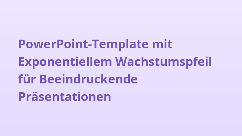 PowerPoint-Template mit Exponentiellem Wachstumspfeil für Beeindruckende Präsentationen