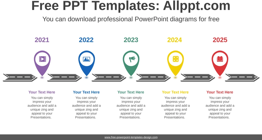 powerpoint-vorlage-chevron-arrows-projektvisualisierung