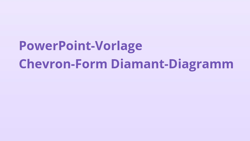 PowerPoint-Vorlage Chevron-Form Diamant-Diagramm