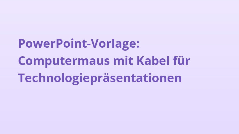 PowerPoint-Vorlage: Computermaus mit Kabel für Technologiepräsentationen