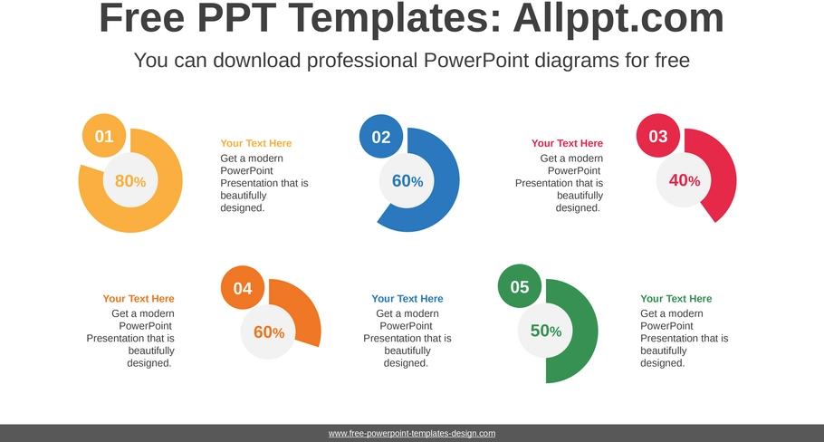 powerpoint-vorlage-doughnut-diagramme-datenvisualisierung