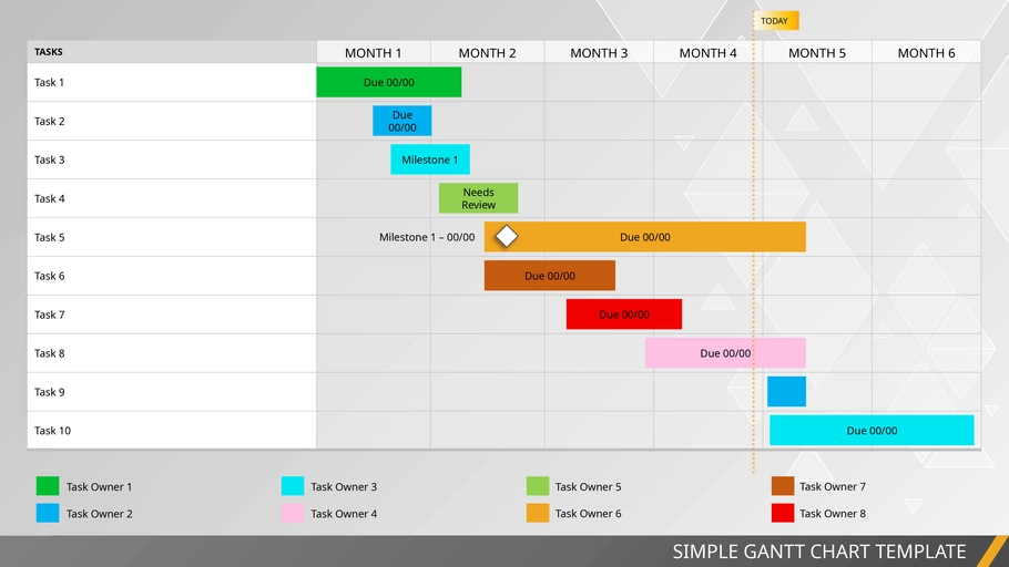 powerpoint-vorlage-einfaches-gantt-diagramm-fuer-projektplanung