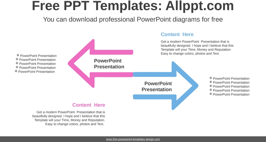 powerpoint-vorlage-entgegengesetzte-pfeile