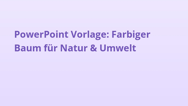 PowerPoint Vorlage: Farbiger Baum für Natur & Umwelt