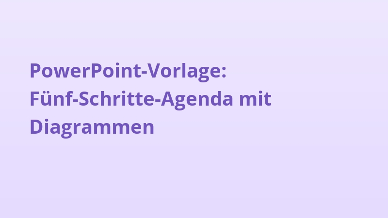 PowerPoint-Vorlage: Fünf-Schritte-Agenda mit Diagrammen