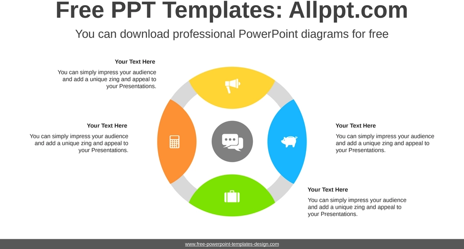 powerpoint-vorlage-fuer-4-teil-ring-diagramm