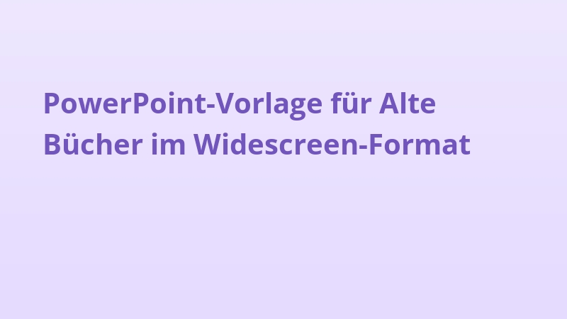 PowerPoint-Vorlage für Alte Bücher im Widescreen-Format