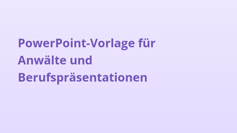 PowerPoint-Vorlage für Anwälte und Berufspräsentationen