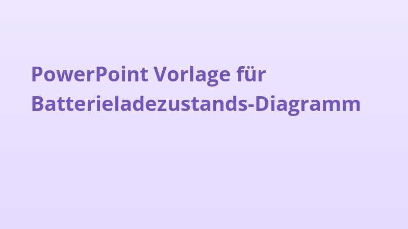 PowerPoint Vorlage für Batterieladezustands-Diagramm