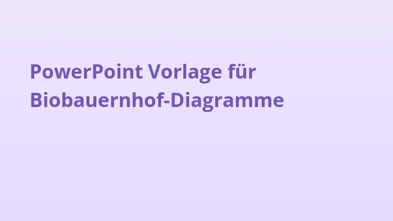 PowerPoint Vorlage für Biobauernhof-Diagramme